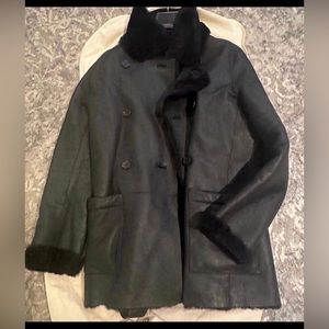 Maje genuine lamb leather shearling jacket (reversible)